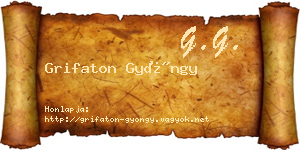 Grifaton Gyöngy névjegykártya