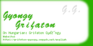 gyongy grifaton business card